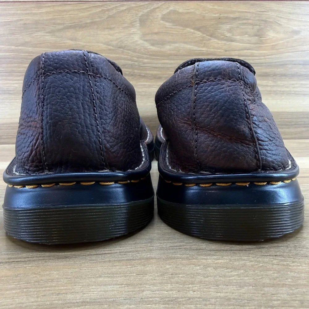 Dr Martens Bryce Slip On Mens 10 Brown Tumbled‎ Leather Business Casual Travel